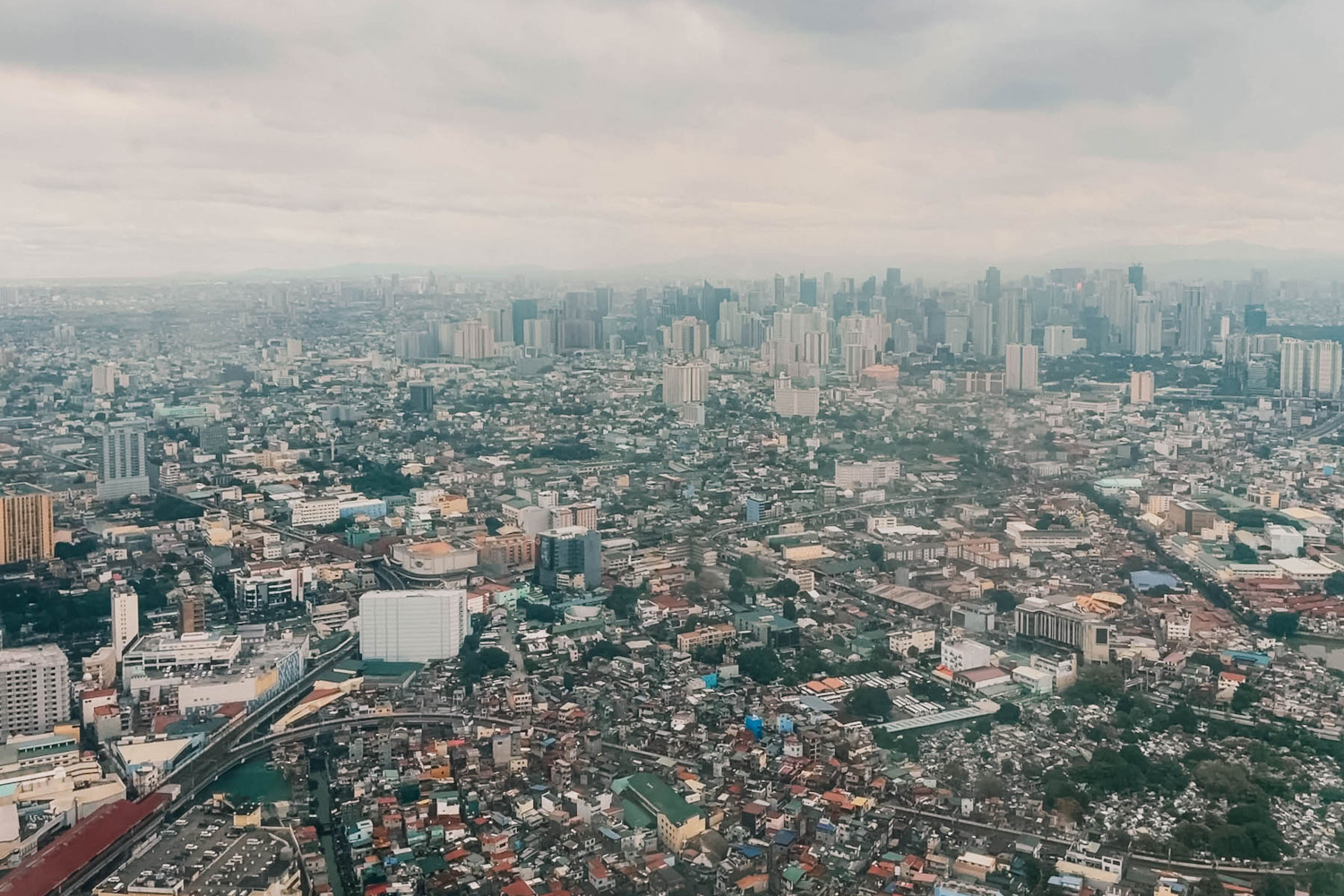 Manila vanuit het vliegtuig