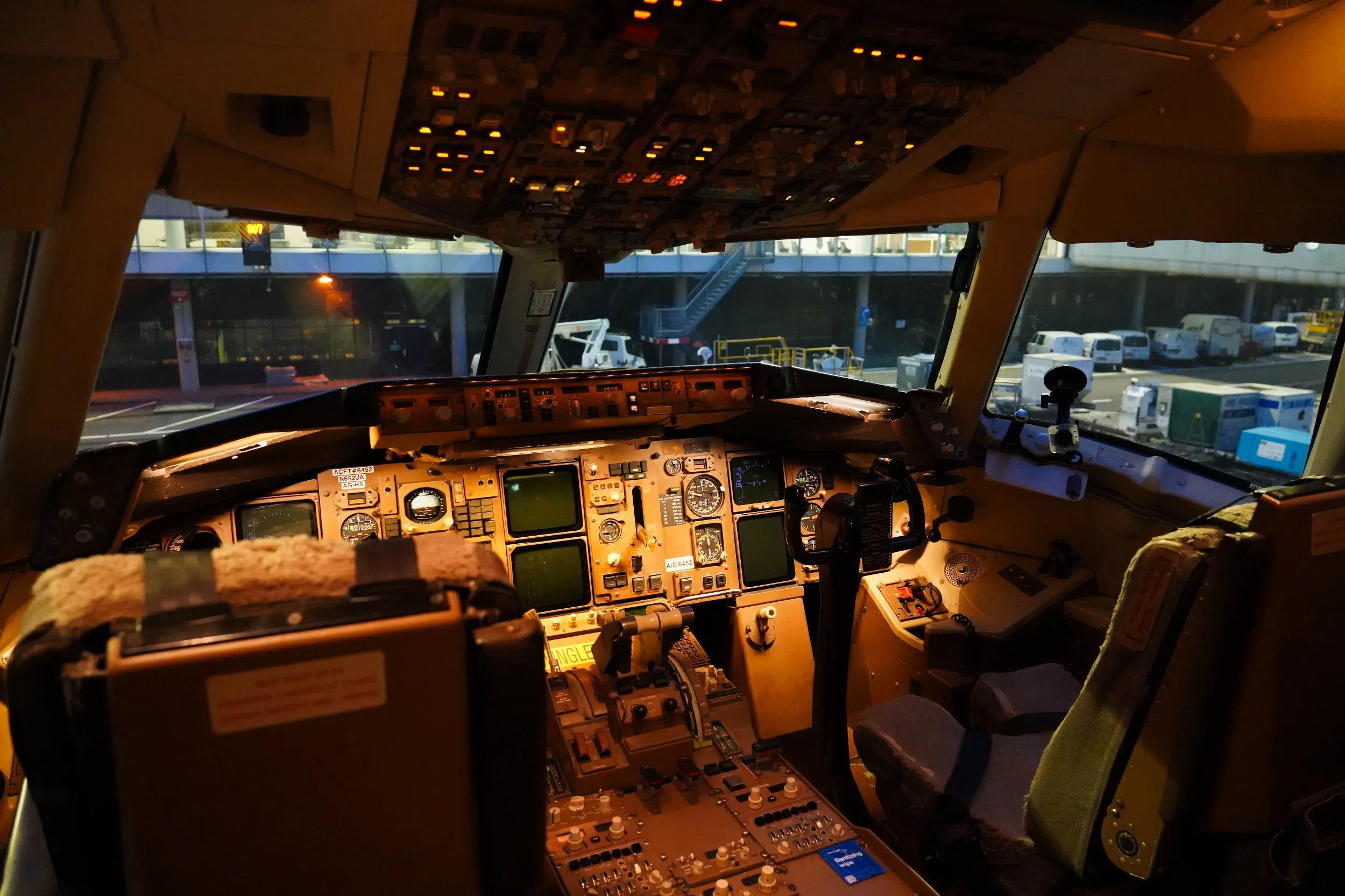 Cockpit van een vliegtuig