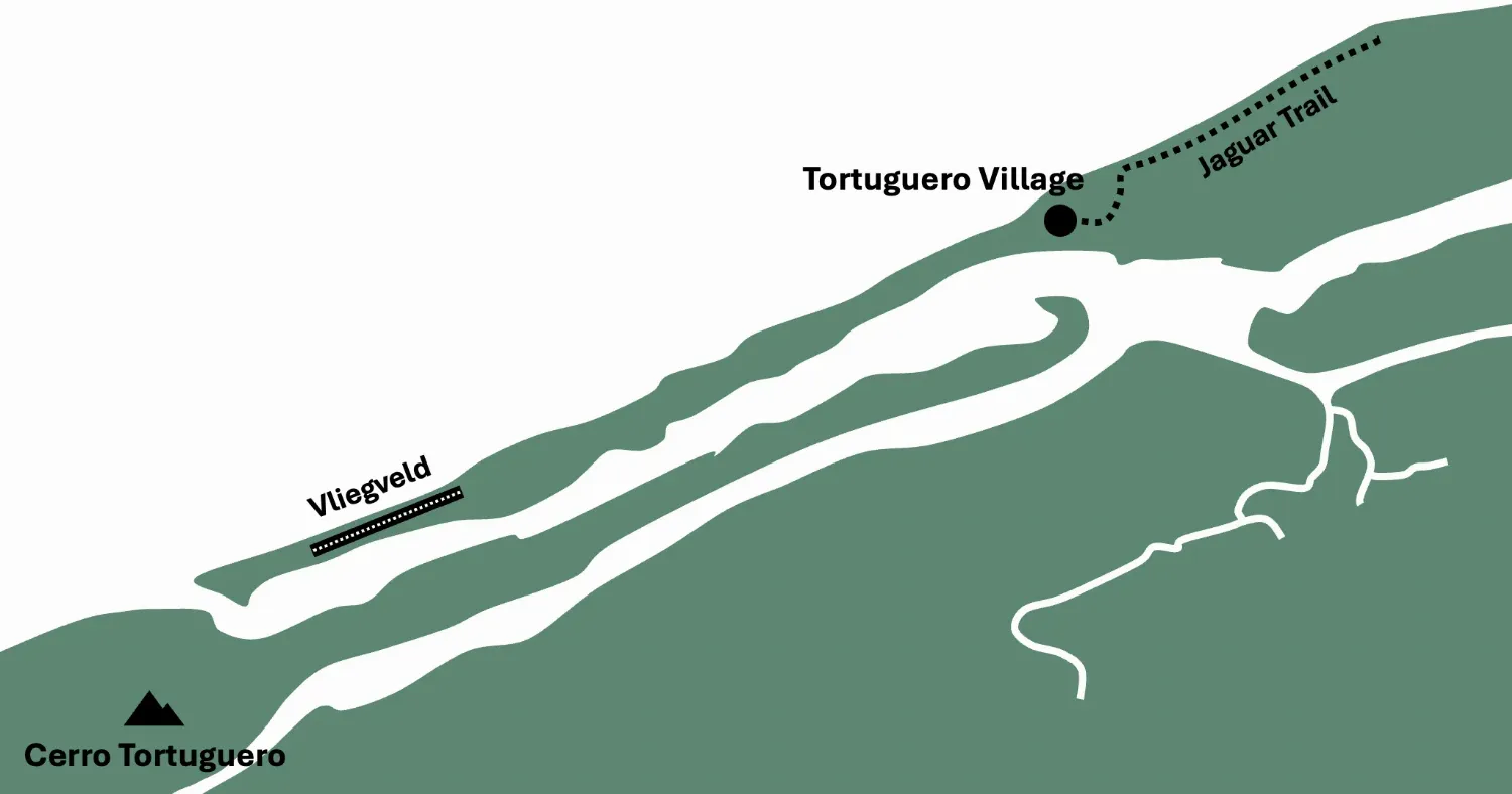 Kaart van Tortuguero