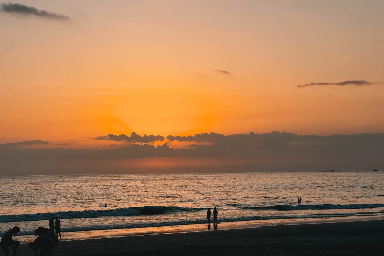 Paarden tijdens zonsondergang bij Manuel Antonio